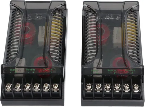 Vista 6 de Crossover pasivo de audio para automóvil, 2 vías de audio para automóvil, crossover sobrecorriente, disipación de calor, universal, divisor
