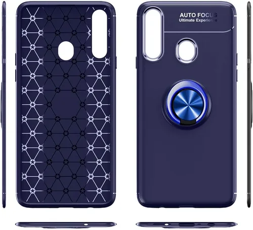 Vista 6 de Asuwish Funda compatible con Huawei P30 Lite y protector de pantalla de vidrio templado, soporte de anillo, accesorios de celda de silicona, fundas