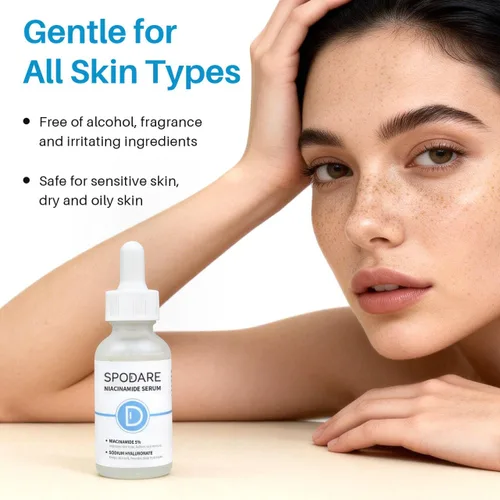 Vista 4 de SPODARE Suero de niacinamida, hialuronato de sodio, Salmon PDRN, 1.01 fl.oz Suero facial, cuidado hidratante y suavizante, mejora el tono de la piel