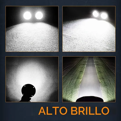 Vista 4 de Nirider Cápsulas LED de Montaje Empotrado, 2PCS 72W Luces de Parachoques de 5 Pulgadas Haz de Inundación de Conducción Barra de Luz LED Redonda