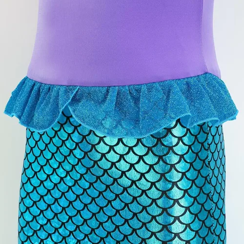 Vista 4 de Avady Disfraz de princesa para niñas, disfraz de princesa con accesorios