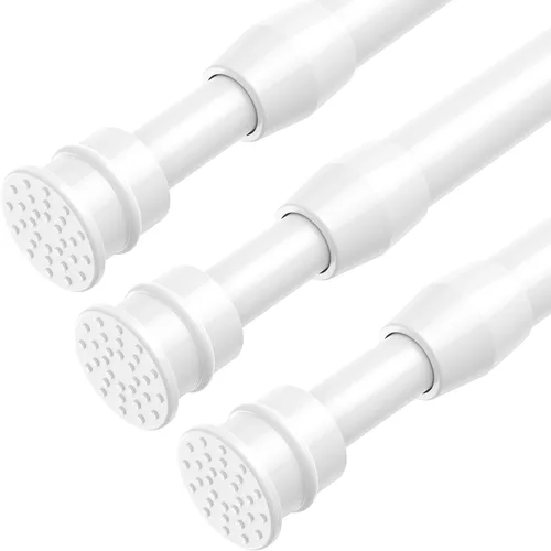 Vista 12 de AIZESI Varillas de cortina de tensión de resorte Barra de tensión corta (blanco, 8" a 12"-2Pcs)