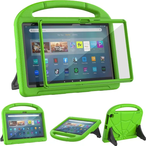 Vista 11 de Funda para tablet Amazon Fire Max 11 para niños (13ª generación, versión 2023), ligera, a prueba de golpes, con asa y soporte para tablet Kindle Azul
