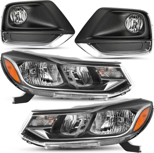 Vista 15 de SOCKIR Conjunto de faros delanteros Compatible con 2017-2022 Chevy TRAX sin DRL LED, no proyector, halógeno de reemplazo estilo OE, lámparas de No