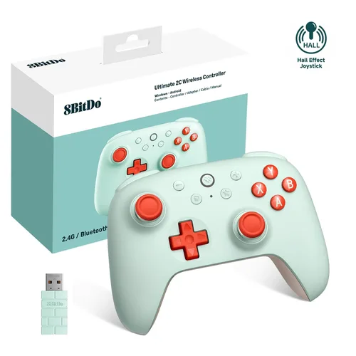 Vista 16 de 8Bitdo Ultimate 2C Wireless Controller for Windows PC and Android, with 1000Hz Polling Rate, Hall Effect Joysticks and Hall Triggers, and Remappable