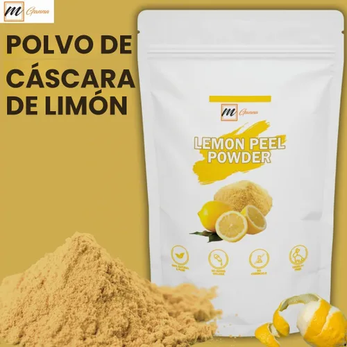 Vista 3 de Polvo de cáscara de limón 100% natural para el cuidado de la piel, 0.50 libras, 227 GMS, 8 onzas