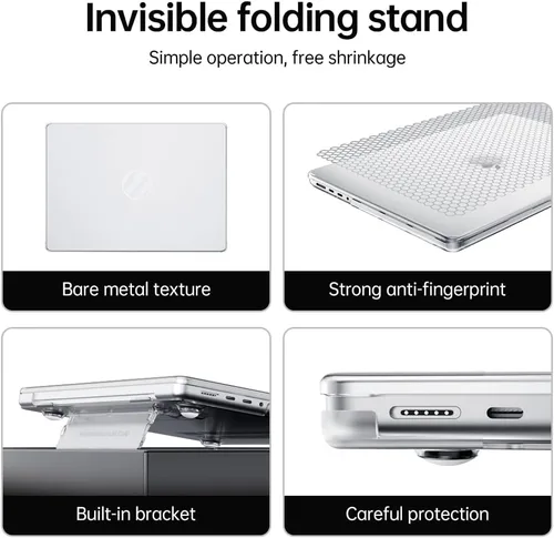 Vista 8 de IVY Carcasa rígida para MacBook Air 15 con M2 (A2941) con soporte plegable - blanco