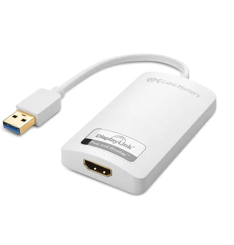 Vista 9 de Cable Matters Adaptador USB 3.0 a HDMI, USB a HDMI, negro SuperSpeed USB 3.0, compatible con Windows, hasta 1440p
