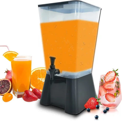 Vista 9 de CLIVIA Dispensador de bebidas de 3 galones, dispensador comercial de bebidas heladas para fiestas, dispensador de jugo de 11 L con tapa de espiga