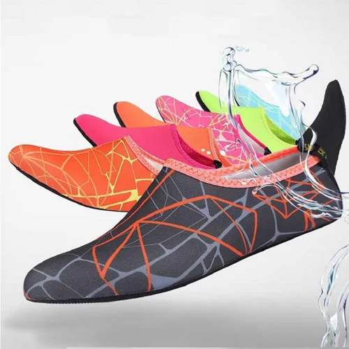 Vista 4 de TDA - Zapatos de agua de secado rápido para la playa, calcetines acuáticos, zapatos descalzos para deportes acuáticos, esnórquel, buceo, natación