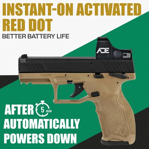 Vista 3 de Ade Advanced Optics RD3-009-2 Miras de punto rojo - Motion Awake - Impermeable y resistente a la niebla -Óptica para pistola S/N: RD3-009-2