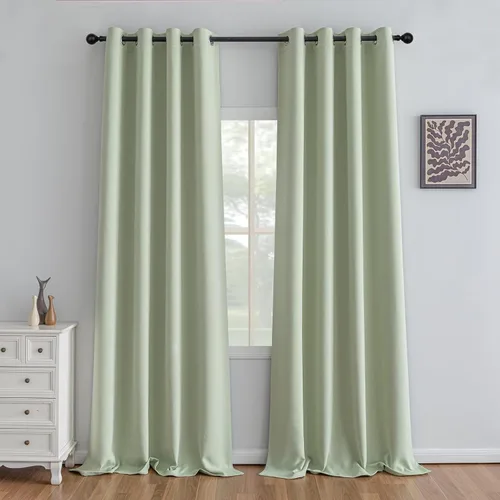 Vista 11 de IGEMAEVE Cortinas opacas de tamaño personalizado para dormitorio, 100 % opacas, 1 panel, aislamiento térmico, cortinas de oscurecimiento