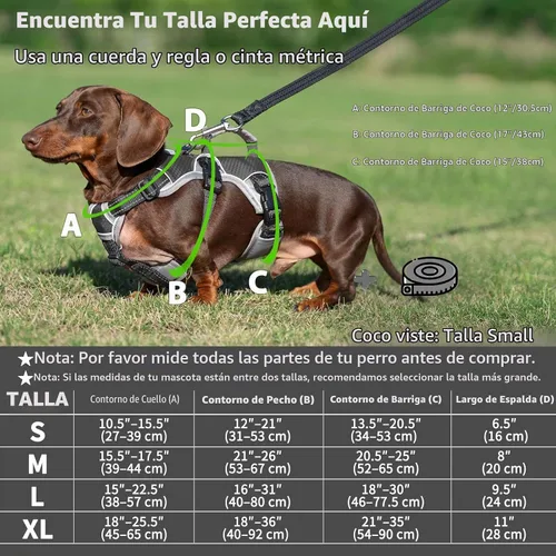 Vista 6 de Huntboo - Arnés para perro a prueba de escape, arnés reflectante con asa, duradero, chaleco ajustable para perros pequeños, medianos y grandes