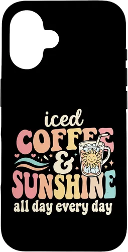 Vista 32 de Iced Coffee and Sunshine Funny Summer Case for iPhone 17