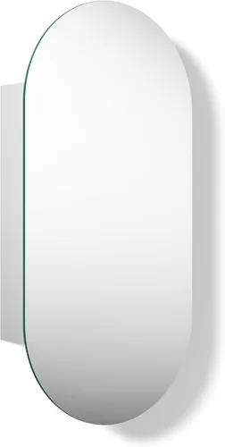 Vista 43 de Kohler 35573-BNL Verdera® - Espejo de gabinete de medicina enmarcado, diseño cápsula, interior espejado, gabinete de baño, estantes de vidrio