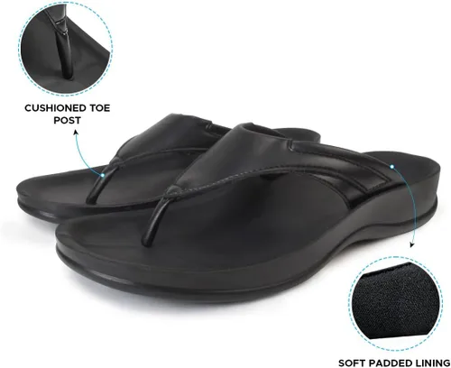 Vista 6 de AEROTHOTIC - Sandalias de verano con soporte de arco, ortopédicas, con tiras, cómodas, con almohadilla suave, antideslizantes, con poste