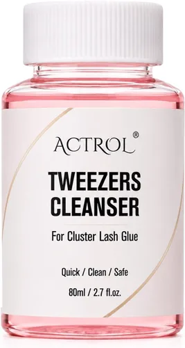 Vista 17 de ACTROL - Pinzas limpiadoras de pestañas azules de 0.8 fl oz con bola de esponja para eliminación de pegamento Blue 25ml Lash Tweezer Cleanser With