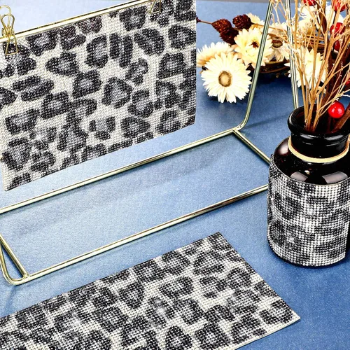 Vista 4 de 12000 calcomanías de diamantes de imitación con estampado de leopardo de 0.079 pulgadas (0.079 in), calcomanías autoadhesivas para automóvil