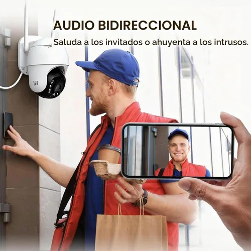 Vista 8 de YI 2K Cámara de seguridad al aire libre, visión nocturna a color, detección