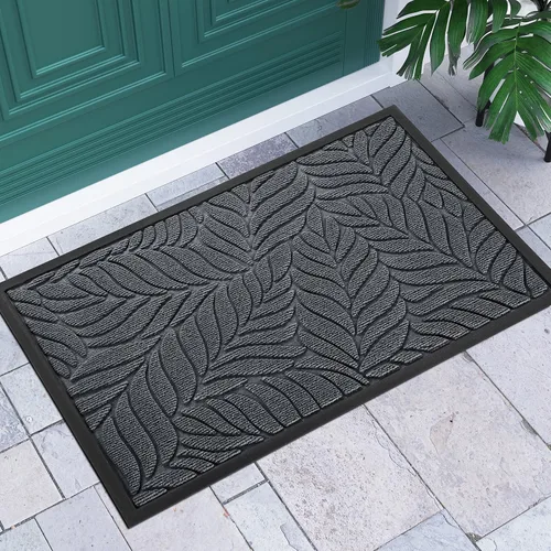 Vista 9 de Yimobra Tapete para puerta delantera para interiores y exteriores, 29.5 x 17 pulgadas, impermeable, para todas las estaciones, para entrada