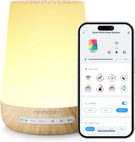 Vista 10 de Momcozy - Máquina de sonido para bebés, máquina de ruido blanco para dormir con luz nocturna, entrenador de sueño para niños pequeños con 34 sonidos