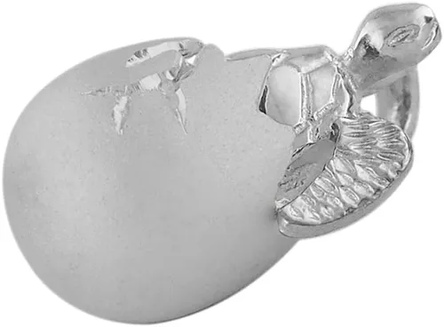 Vista 6 de Collar con colgante de huevo de cría de tortuga bebé de plata esterlina, extensor de 16+2 pulgadas
