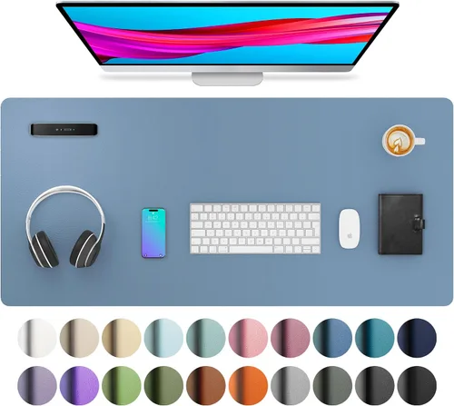 Vista 200 de Aothia - Protector de escritorio de cuero sintético grande, base antideslizante para mouse y superficie para escribir, impermeable, fácil de Agua