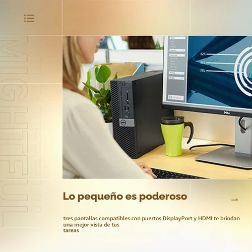Vista 2 de Dell OptiPlex 7040 Computadora de escritorio SFF PC Intel Quad Core i7-6700 3.20GHz AX200 WiFi 6 integrado Bluetooth 16GB DDR4 256GB NVMe M.2 SSD