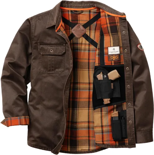 Vista 5 de Legendary Whitetails - Chaqueta Journeyman para hombre, tipo camisa, Conceal and Carry Cebada