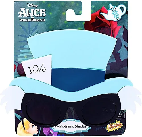 Vista 2 de Sun-Staches Gafas de sol de sombrero loco oficial de Disney Accesorio de disfraz de Alicia en el país de las maravillas UV400 Talla única