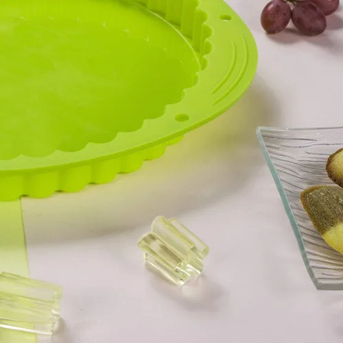 Vista 4 de Webake Tarta de silicona para tartas/sartén para flan de 9.5 pulgadas, molde antiadherente para pastel de pizza