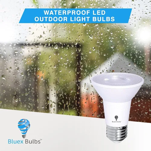 Vista 4 de Paquete de bombillas LED PAR20 para inundación de luz del anochecer al amanecer para exteriores, sensor de fotocélula, 8 W, equivalente a 65 W, 700