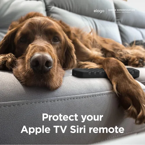 Vista 2 de elago Funda protectora R3 para Apple TV 4K Siri Remote 3ª y 2ª generación Negro