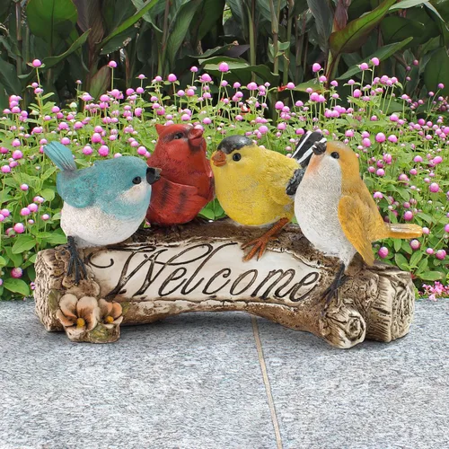 Vista 8 de Design Toscano Estatua de bienvenida de pájaro