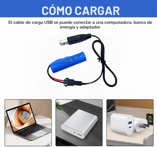 Vista 5 de Batería recargable de iones de litio de 3.7 V 500 mAh, enchufe SM-2P para auto de acrobacias RC de doble cara, pequeño bote a control remoto