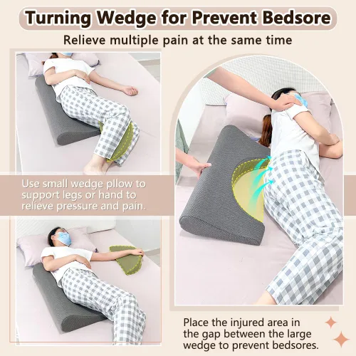Vista 2 de Almohada de alivio de presión para úlceras de cama, cuñas de espuma para posicionamiento en la cama, cojín de úlcera de presión para prevención