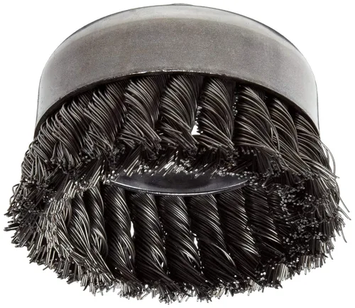 Vista 18 de Weiler 13286 Cepillo de alambre de alambre de una hilera de 2-3/4 pulgadas, relleno de acero de 0.020 pulgadas, tuerca UNC de 5/8"-11, fabricado