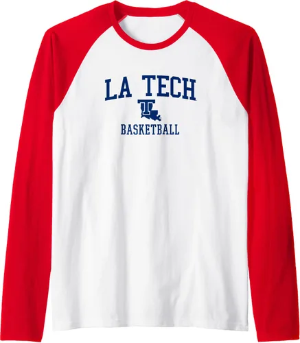 Vista 8 de Louisiana Tech Bulldogs - Camiseta de béisbol raglán para baloncesto, Negro