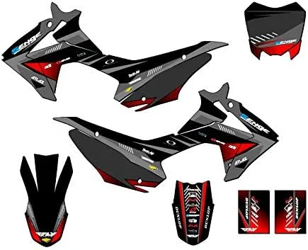 Vista 12 de Kit de base gráfica CRF 110 Surge Black Senge 2013-2018 compatible con Honda