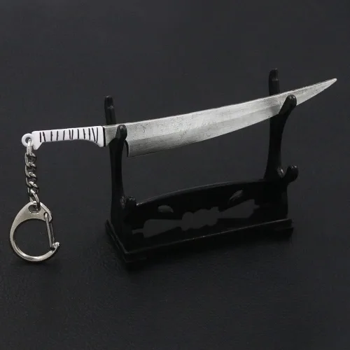 Vista 6 de Ichigo Bankai - Llavero de espada Hojas dobles de Zangetsu y el verdadero regalo de anime Tensa Zangetsu para adolescentes, mujeres, hombres