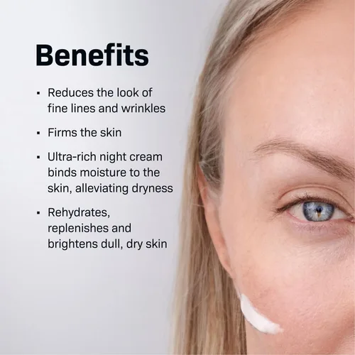 Vista 3 de Revision Skincare Tratamiento de noche reafirmante, rica en péptidos, crema que desafía la edad proporciona una hidratación intensa a corto y largo