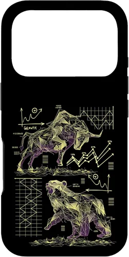Vista 30 de Shareholder Stock Market Bull vs Bear Stock Trader Case for iPhone 17