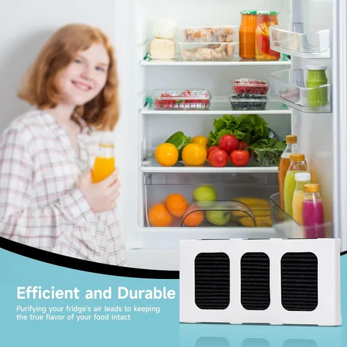 Vista 6 de Paquete de 3 filtros de aire para refrigerador Frigidaire Pureair Ultra 2, compatible con Electrolux 242047805, 5303918847, EAP12364179, reduce