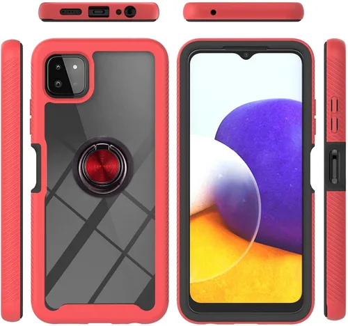 Vista 54 de Funda compatible con Xiaomi Poco X3 NFC, compatible con Xiaomi Poco X3 Pro/Poco X3 Ring Stand 3 en 1, color negro