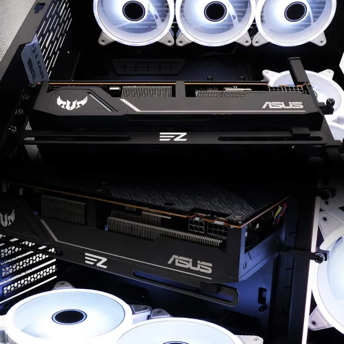 Vista 2 de EZDIY-FAB Soporte para GPU, soporte de tarjeta gráfica, soporte de tarjeta de video, soporte GPU VGA para juegos de PC de escritorio Negro