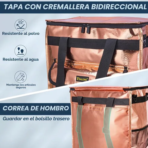 Vista 5 de BALEINE Bolsa de comestibles reutilizable sobre ruedas, bolsa de asas