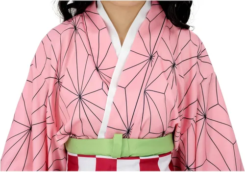 Vista 3 de C-ZOFEK Disfraz de cosplay de talla estadounidense para mujer, kimono Haori con accesorio para Halloween
