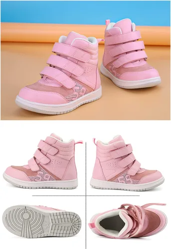 Vista 5 de princepard Tenis ortopédicos para niños y niños pequeños, zapatos correctivos con soporte de arco y tobillo, evitan que los niños y niñas caminen