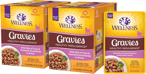 Vista 12 de Comida húmeda para gatos Healthy Indulgence, libre de granos, bolsa de 3 onzas (paquete de 24 envases), de Wellness