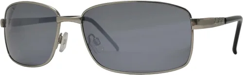 Vista 2 de Gafas de sol polarizadas con marco de metal rectangular ancho para hombres grandes extra grandes